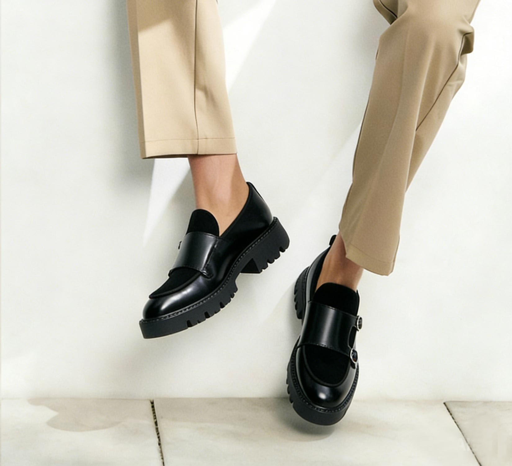 Men's Suede Monk Strap Loafers