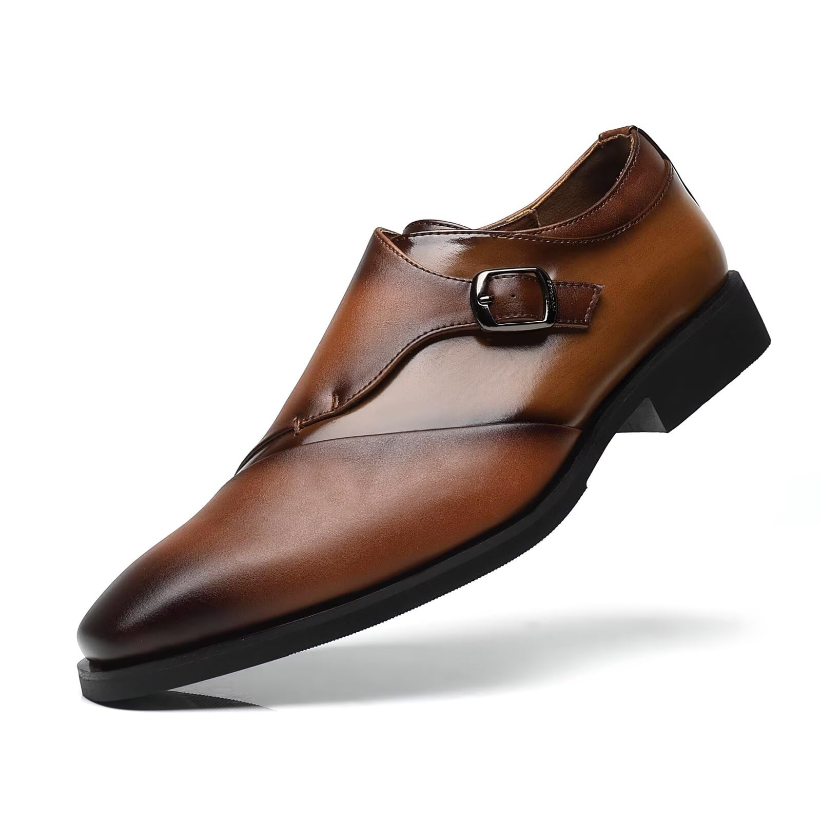 SANNAX Men's Monk Strap Dress Shoes