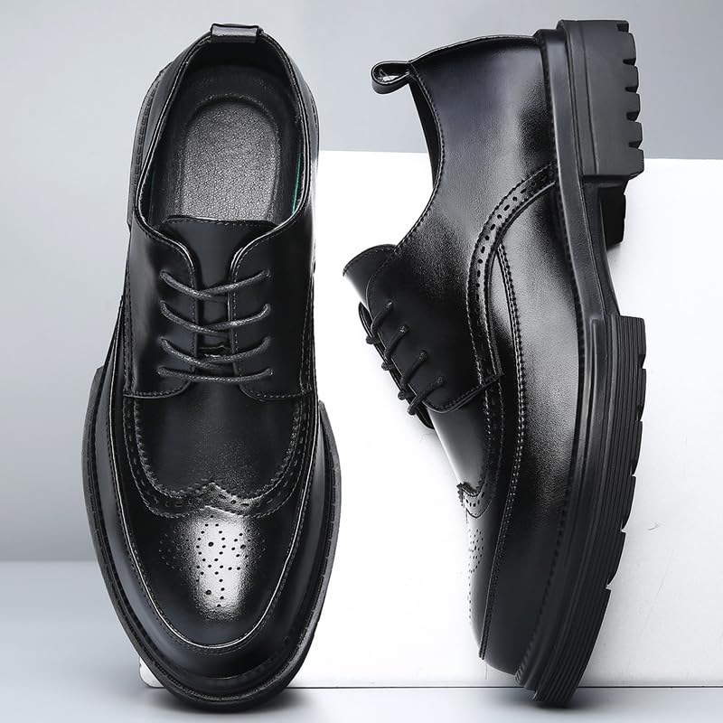 Men's Vintage Brogue Wingtip Oxfords