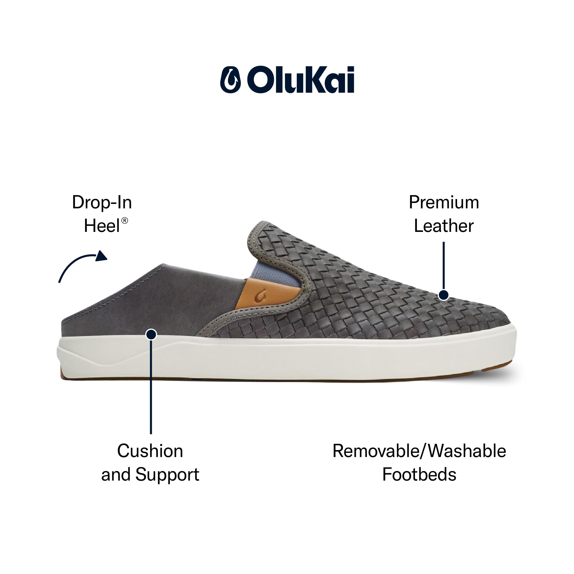 OLUKAI Lae'ahi Lauhala Men's Woven Leather Sneakers