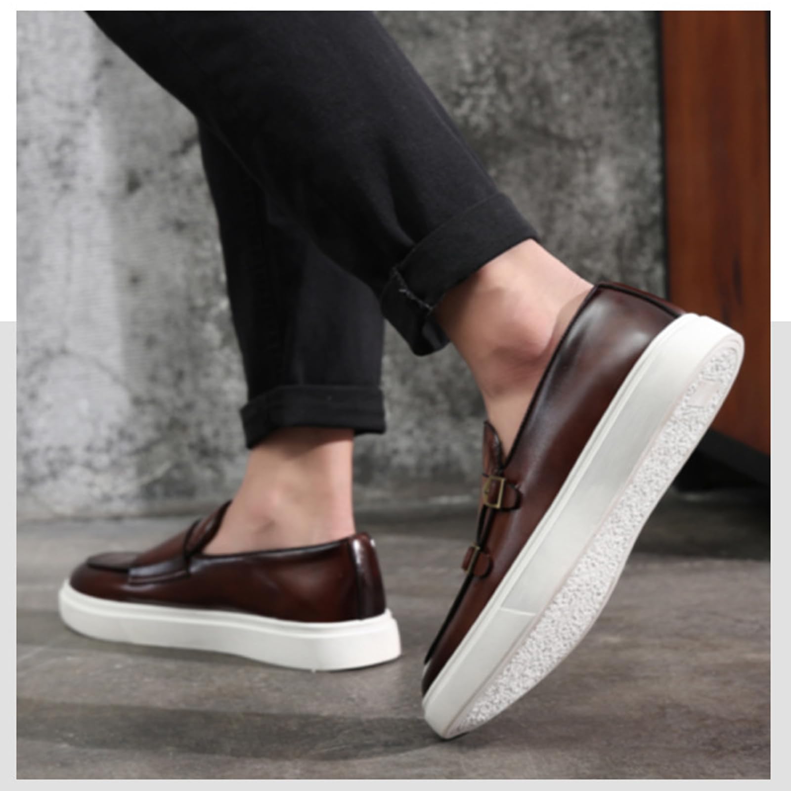 Men's Double Monk Strap Dress Sneakers