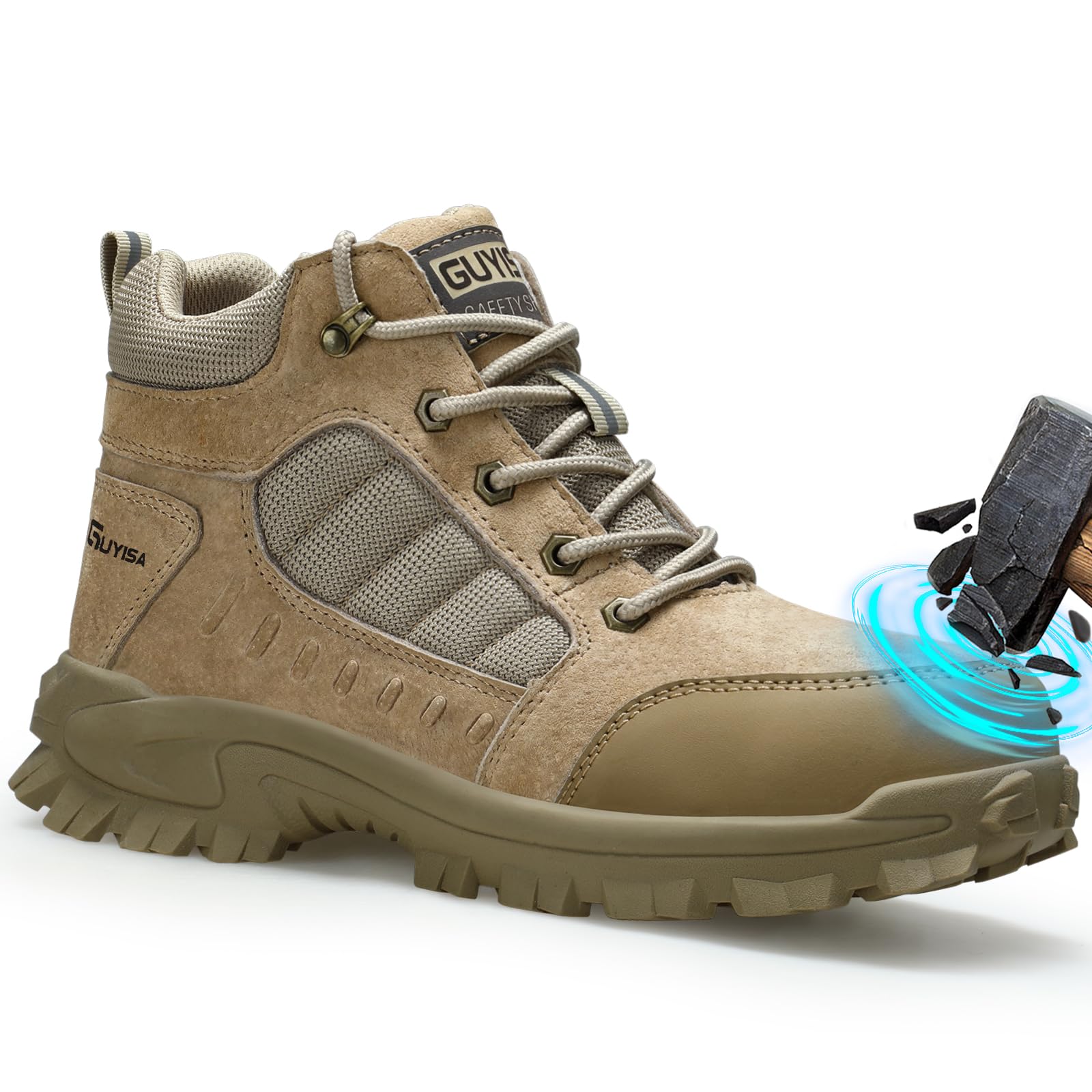 GUSAYEX Steel Toe Safety Work Boots