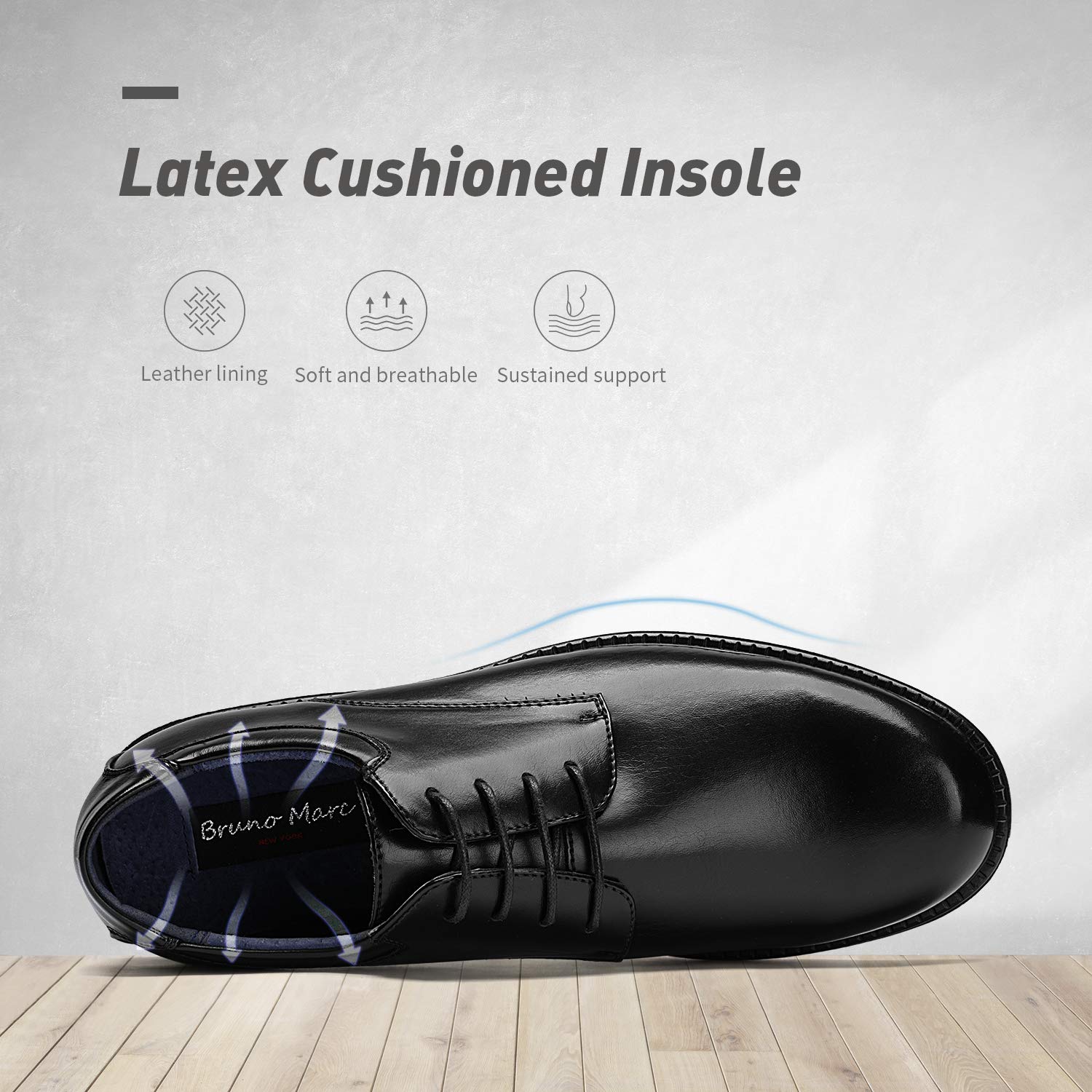 Bruno Marc Men's Leather Derby Shoes