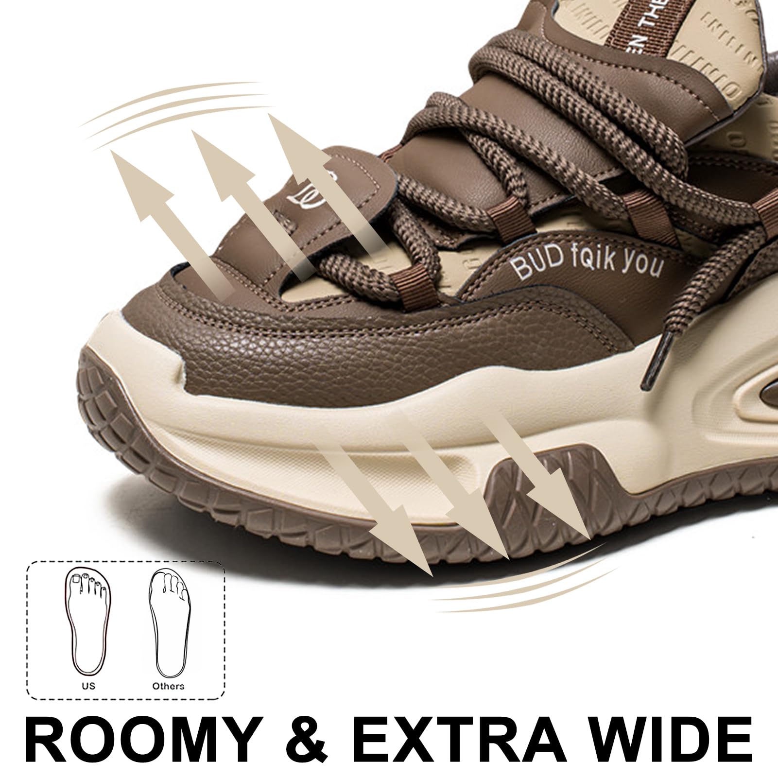 Yebonsho Men's Chunky Fashion Sneakers