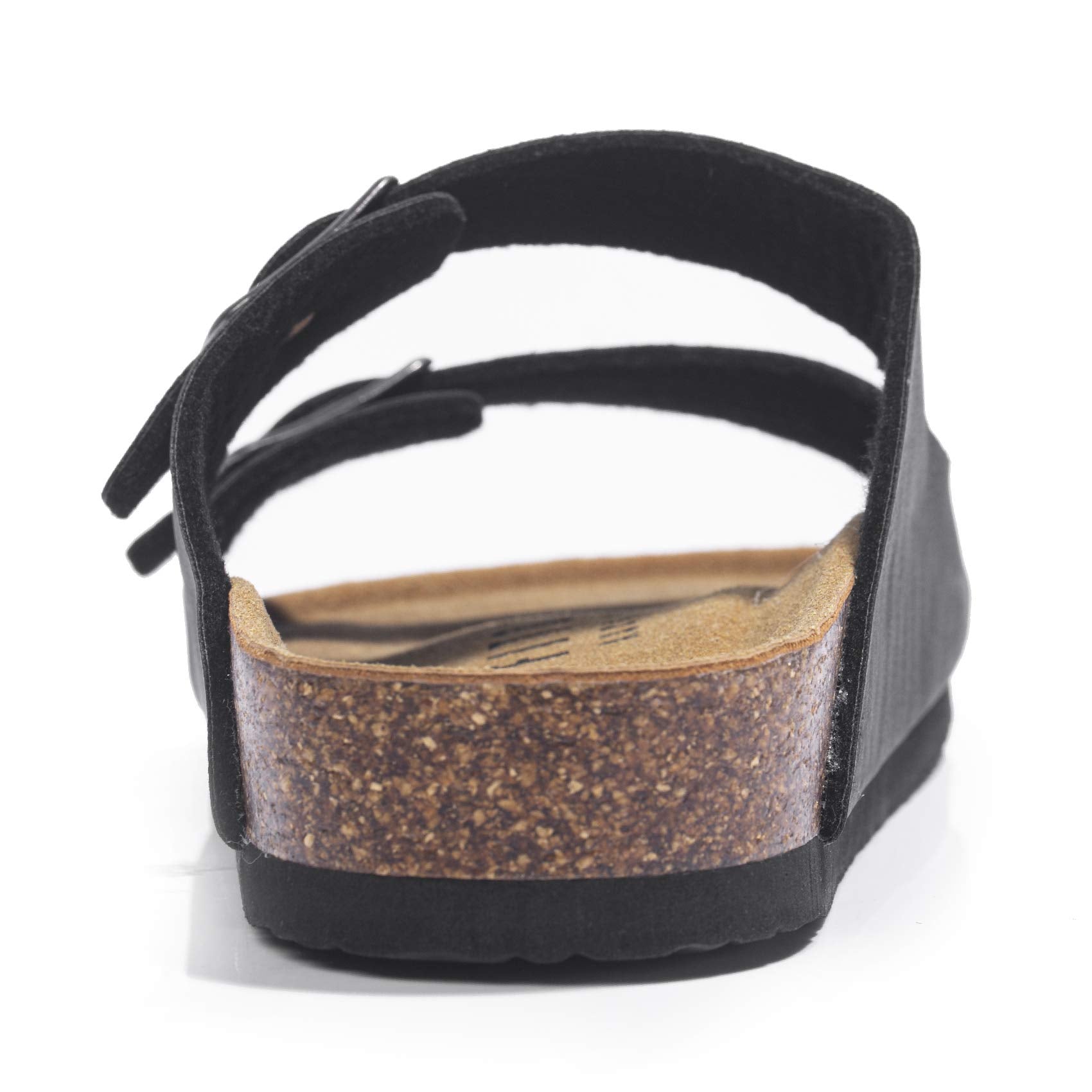 FITORY Mens Sandals, Arch Support Slides with Adjustable Buckle Straps and Cork Footbed Size 7-14.5