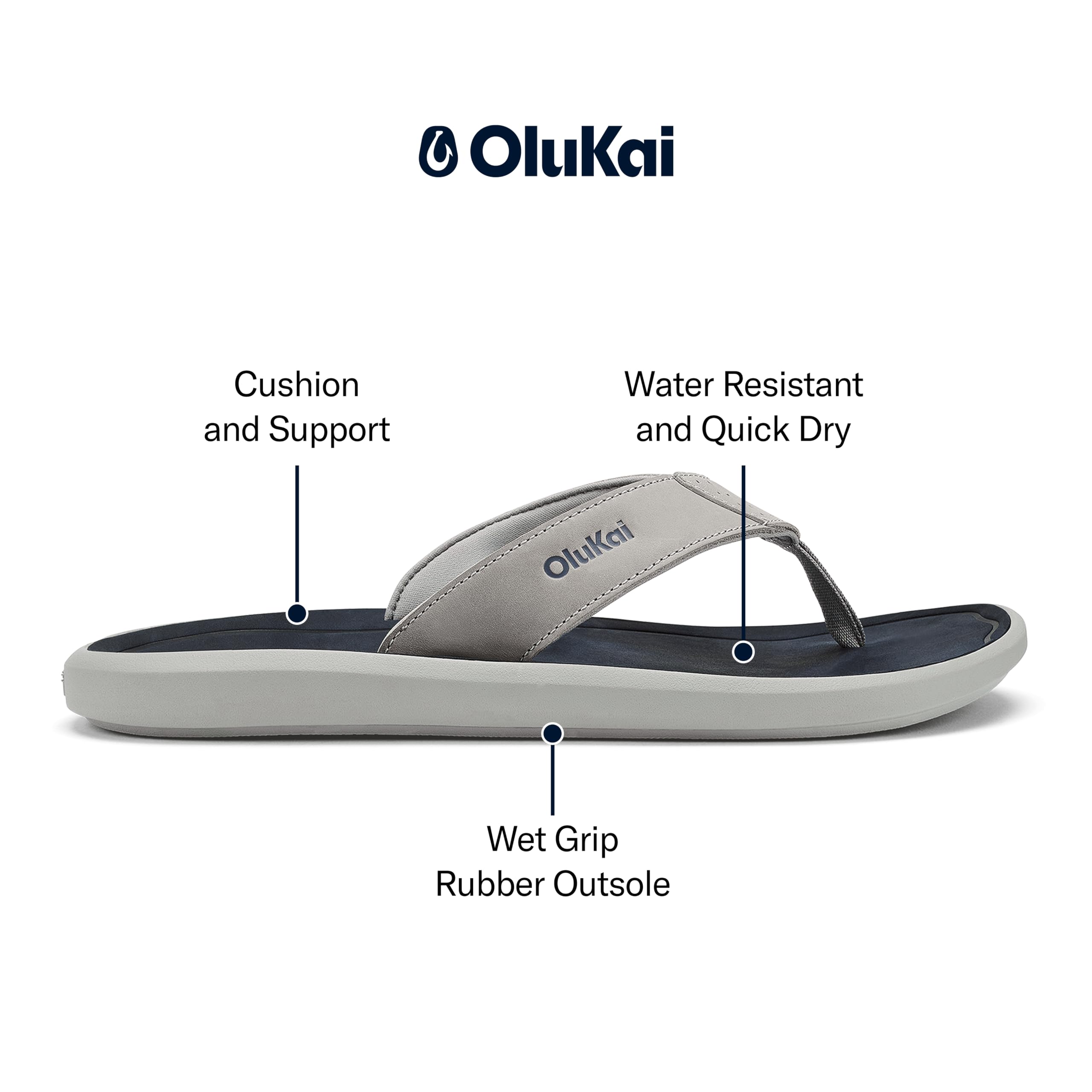 OLUKAI Pili Men's Leather Sandals