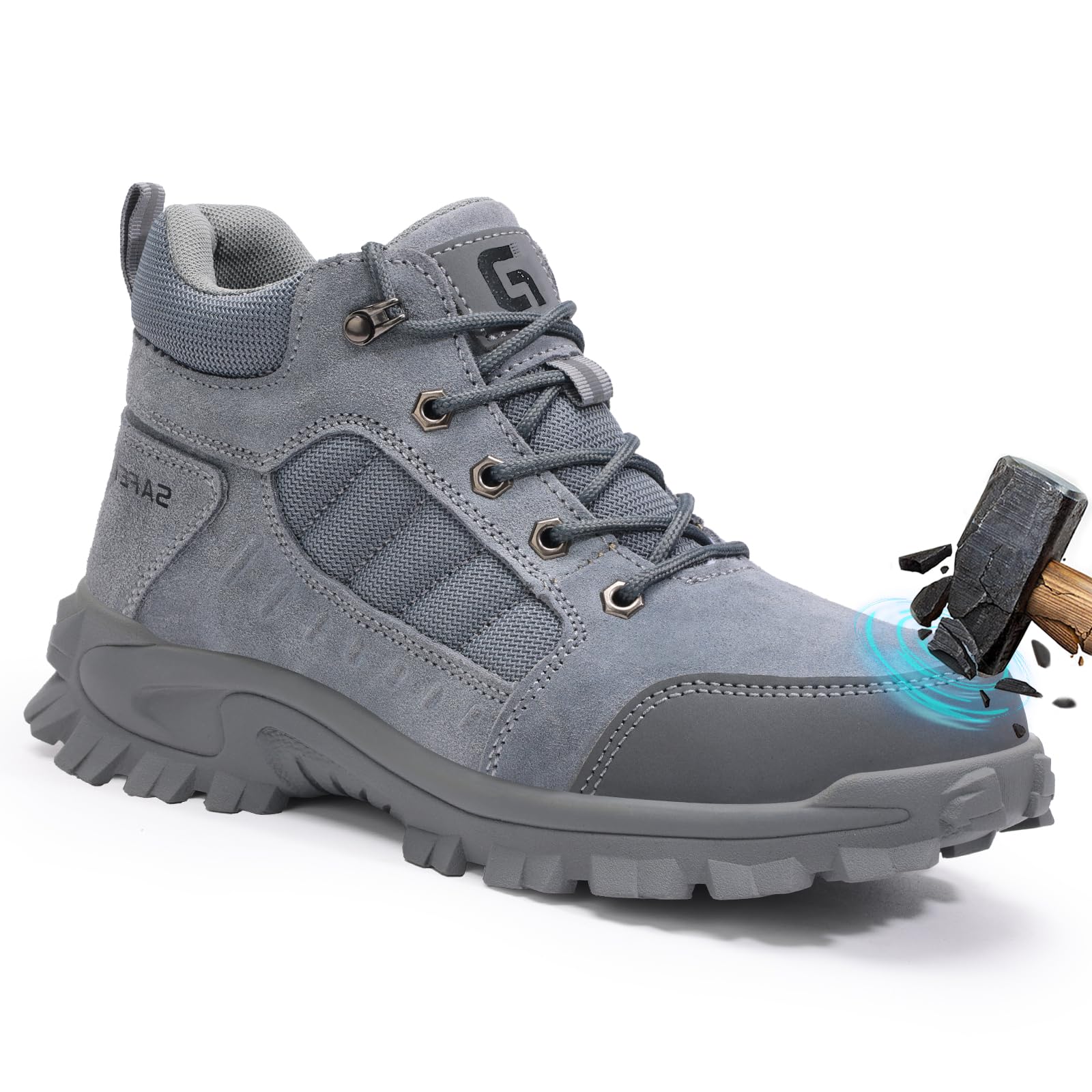 GUSAYEX Steel Toe Safety Work Boots