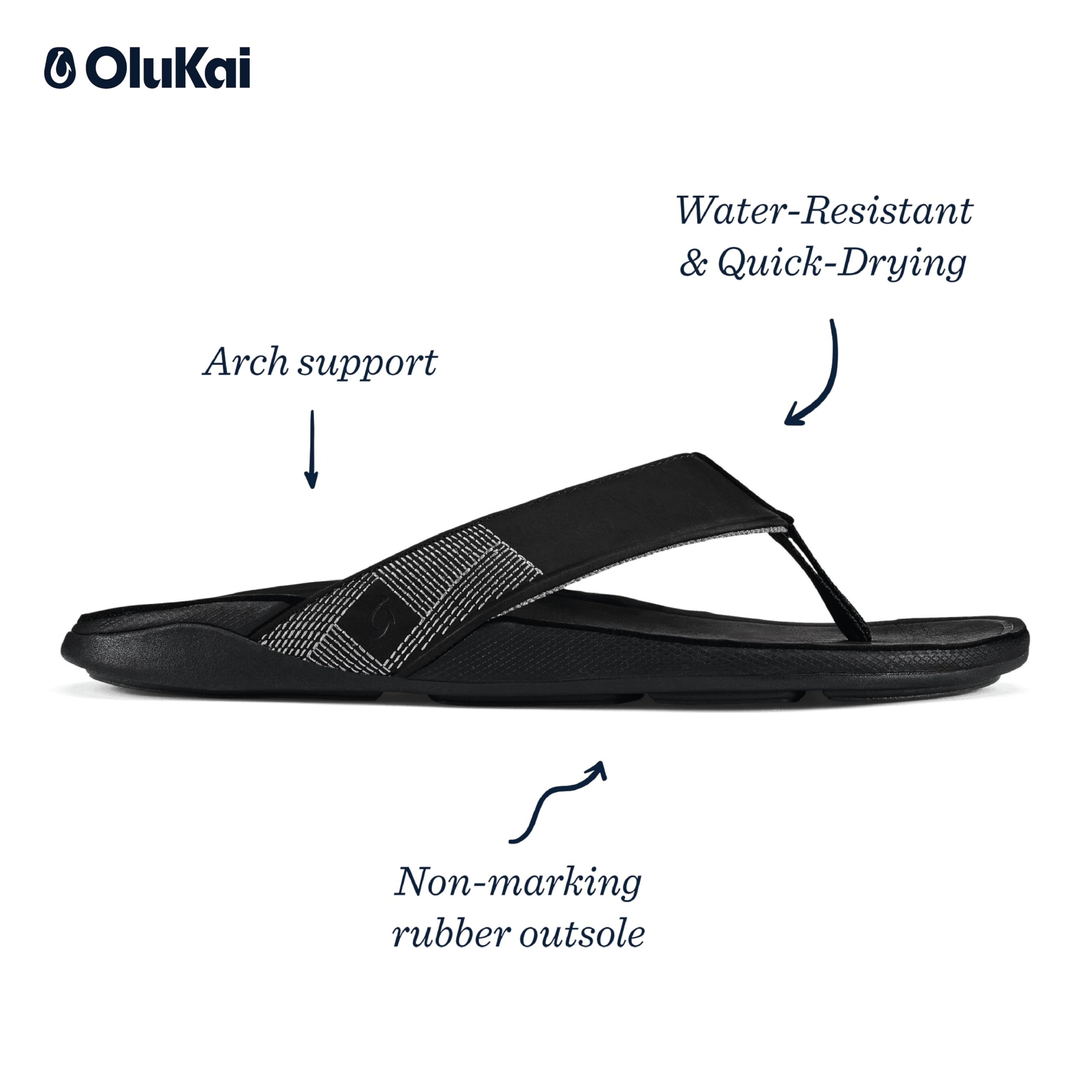 OLUKAI Tuahine Men's Leather Sandals