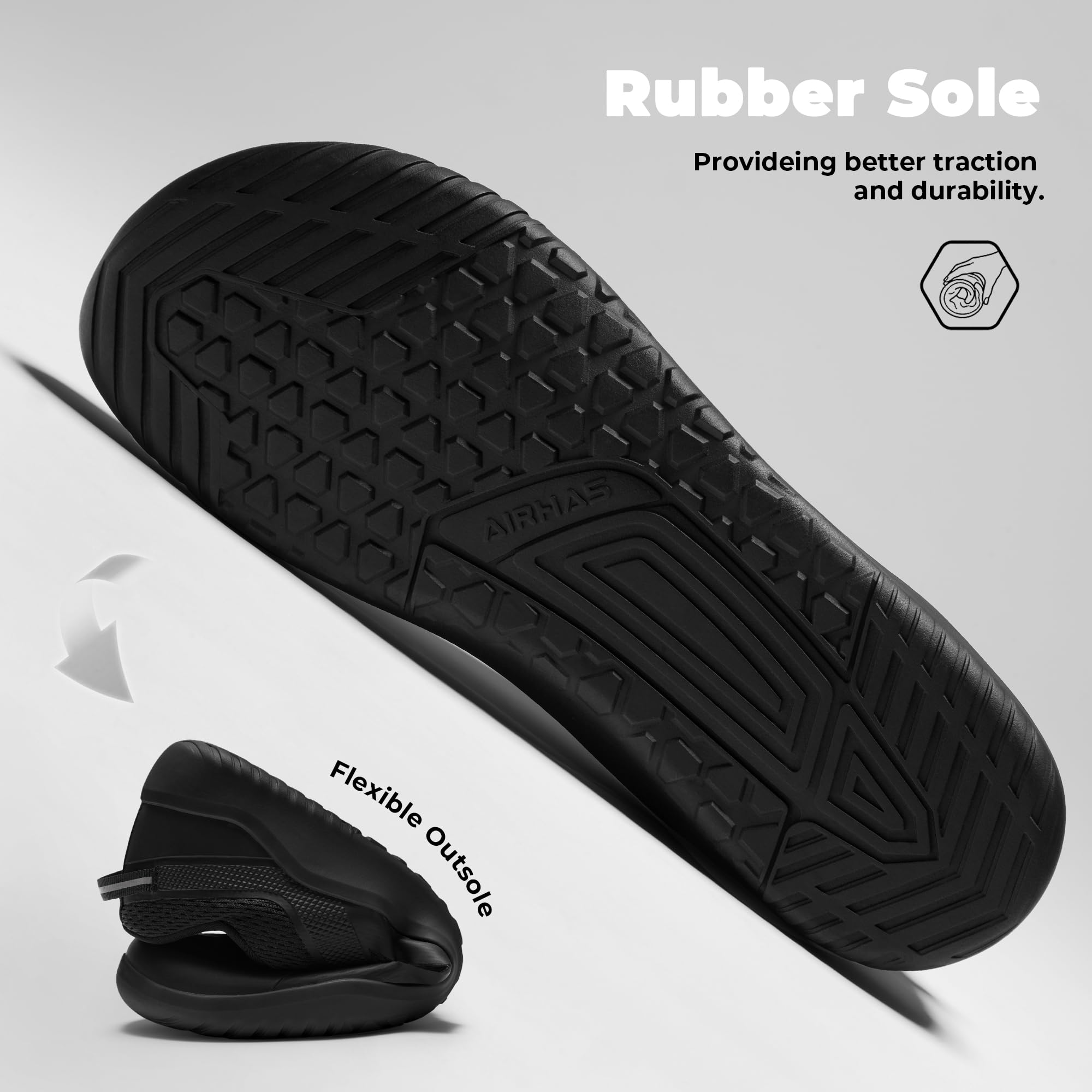 AIRHAS Men's Zero Drop Barefoot Sneakers