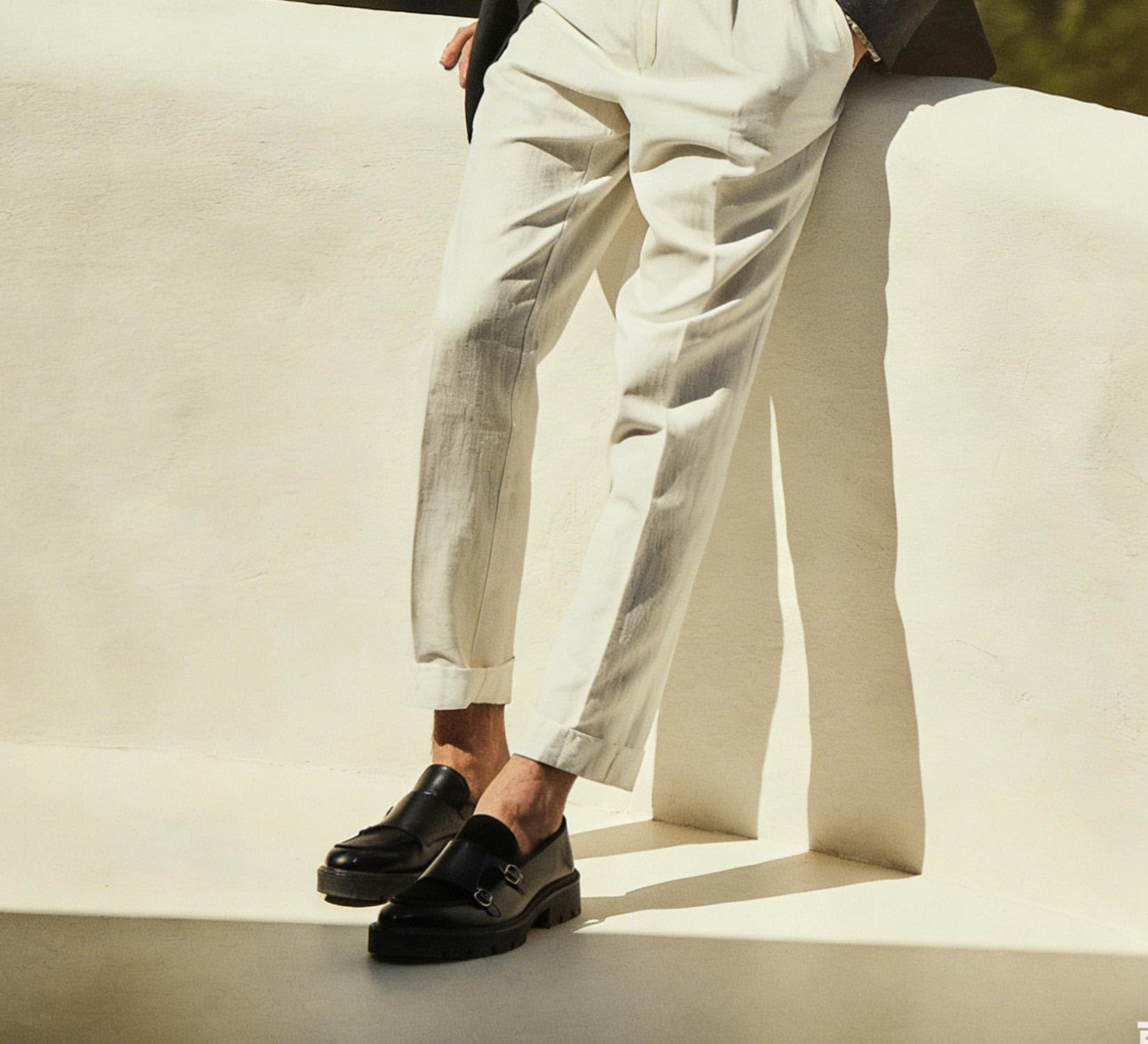 Men's Suede Monk Strap Loafers