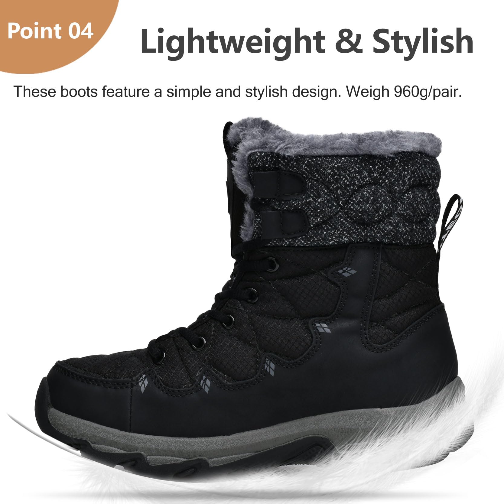 TRAILBLITZ Men's Winter Snow Boots