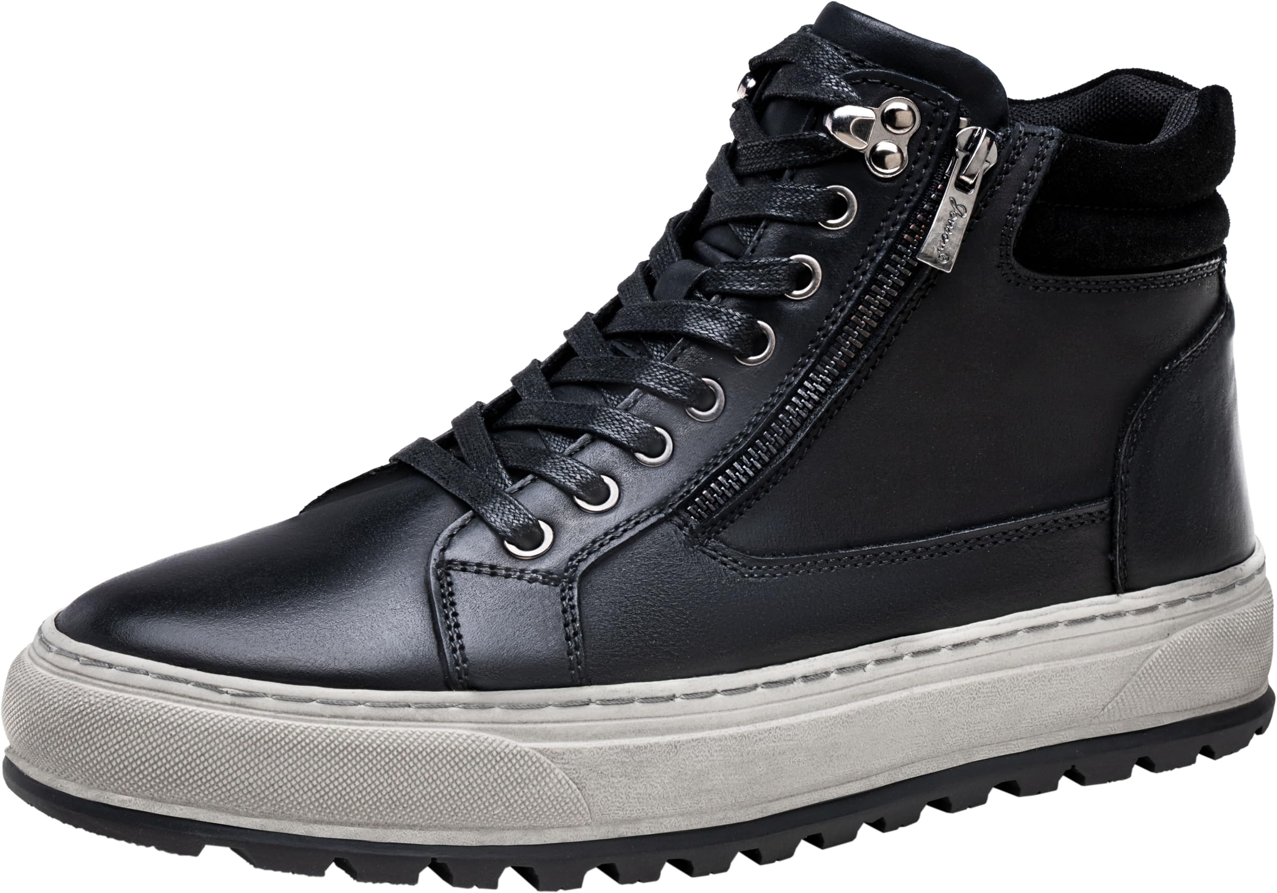Jousen Men's Leather High Top Sneakers