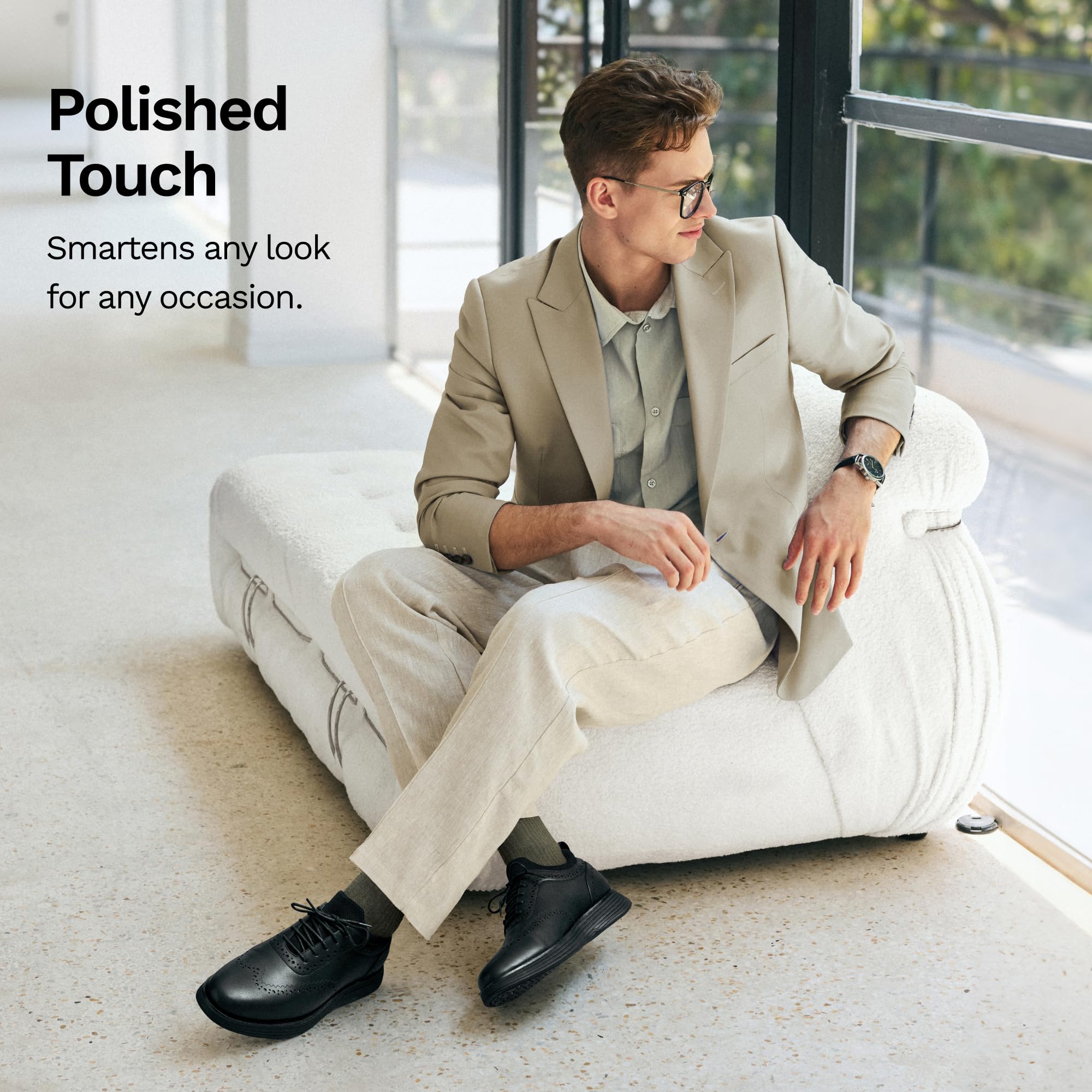 Bruno Marc MaxFlex Wingtip Dress Sneakers