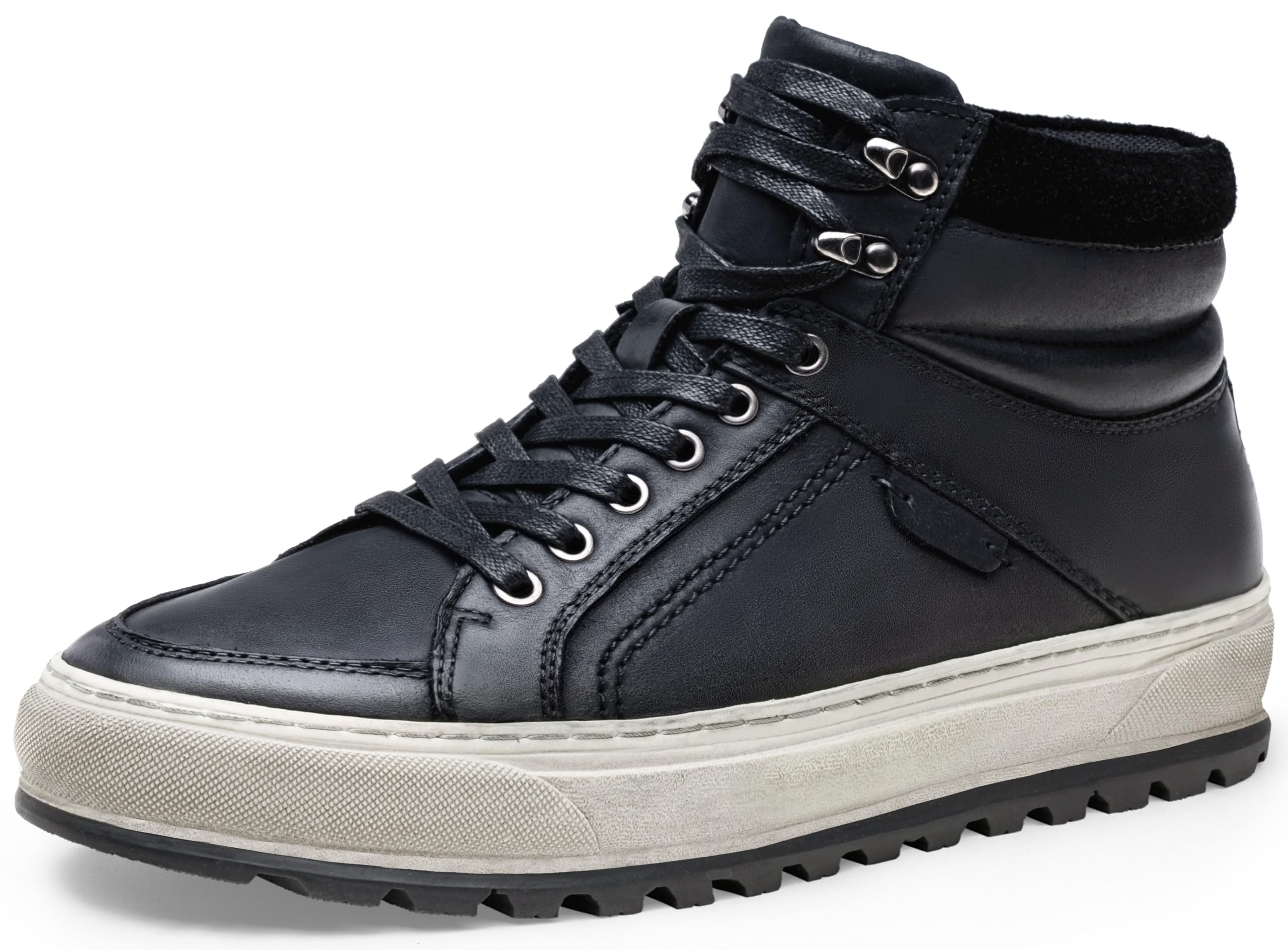 Jousen Men's Leather High Top Sneakers