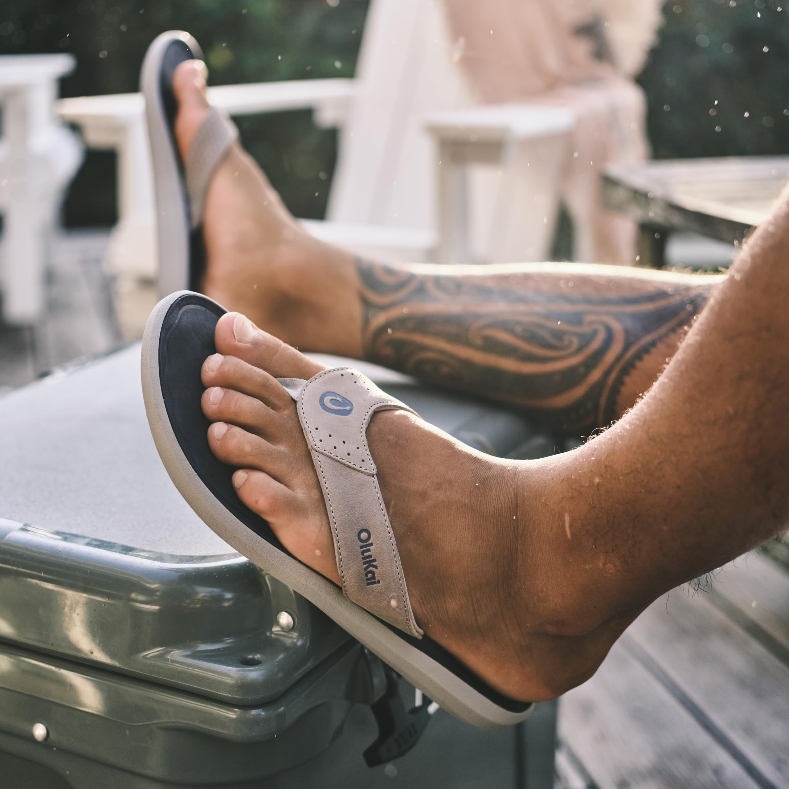 OLUKAI Pili Men's Leather Sandals