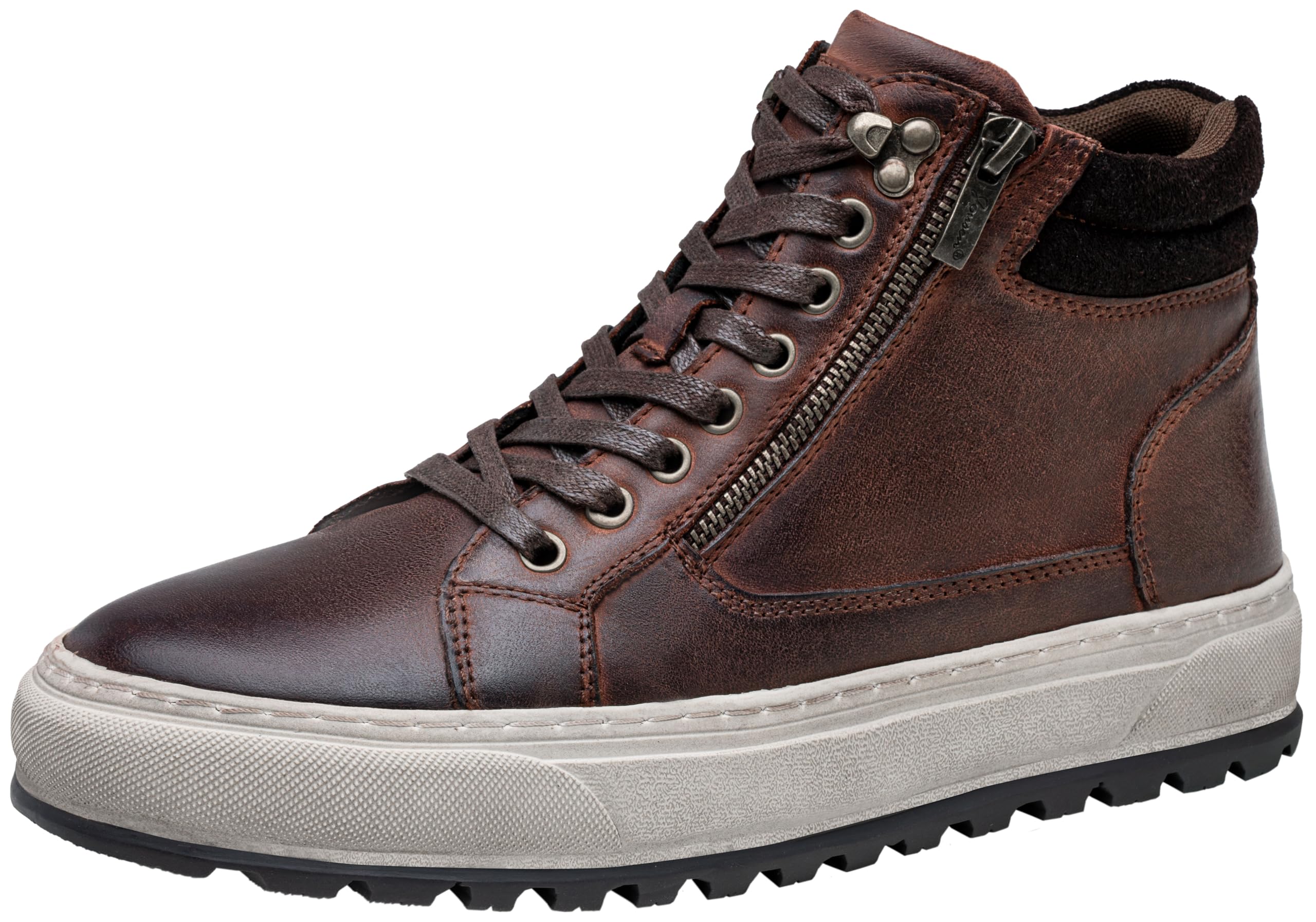 Jousen Men's Leather High Top Sneakers