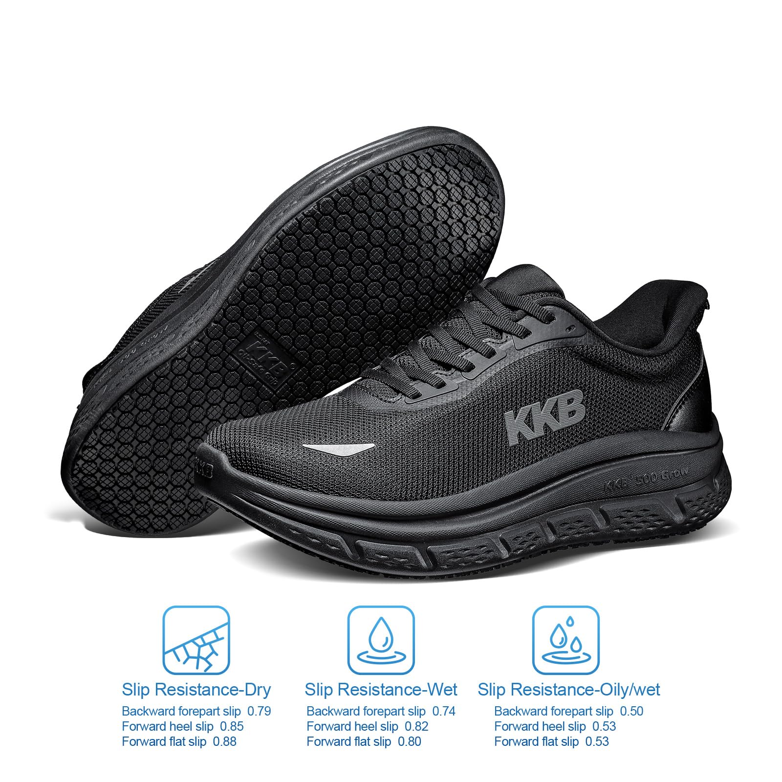 KKB Oil-Safe Grip Men's Slip-Resistant Work Shoes