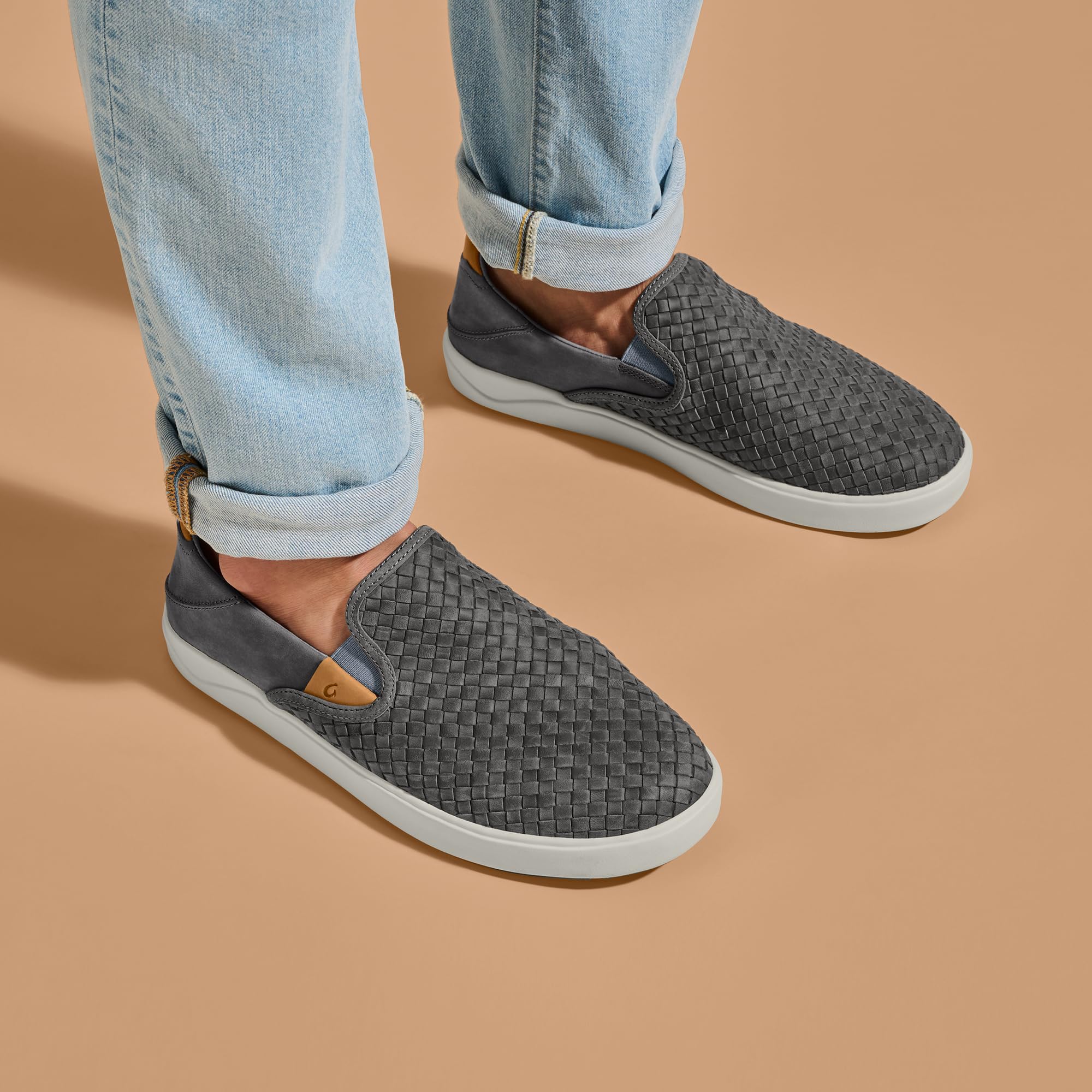 OLUKAI Lae'ahi Lauhala Men's Woven Leather Sneakers