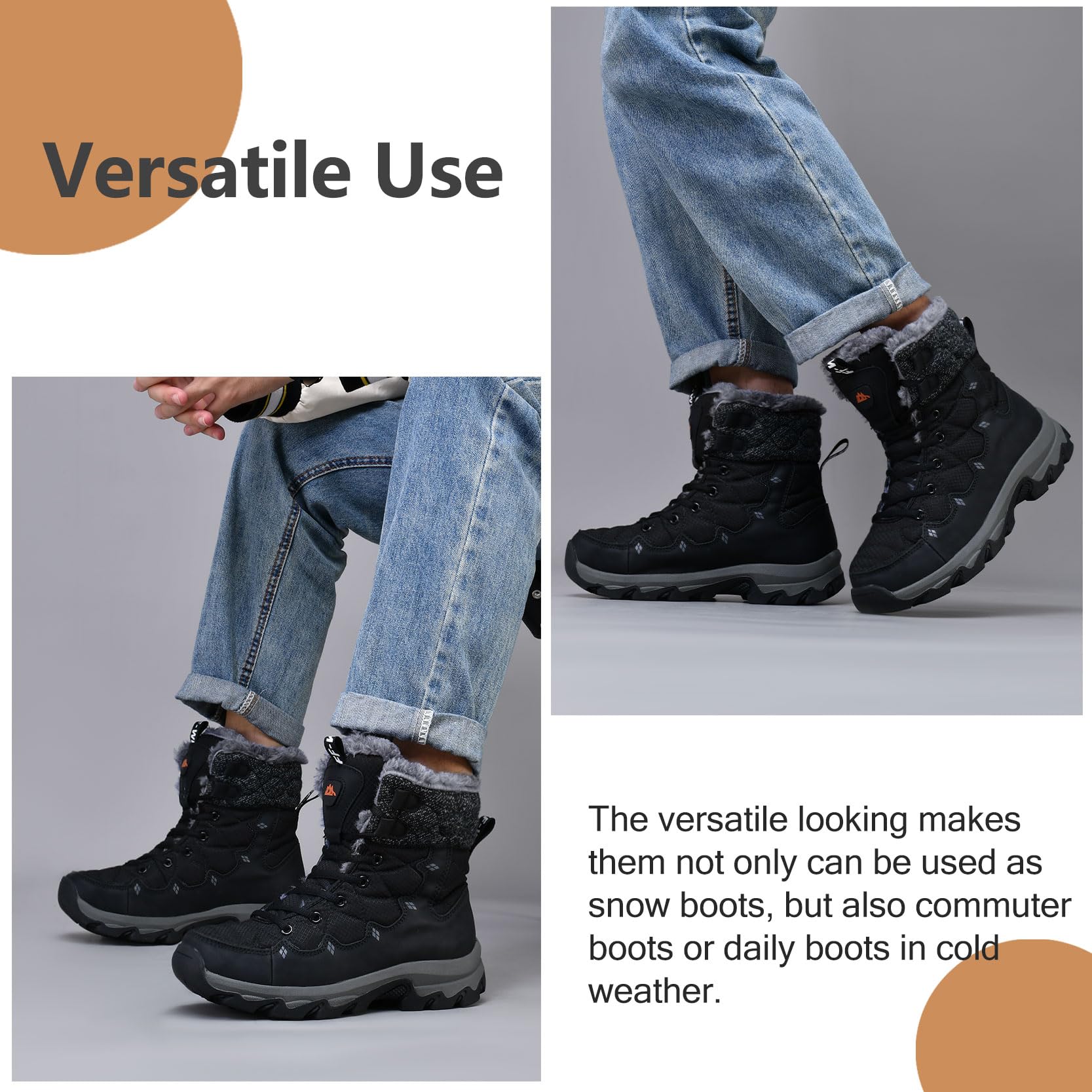 TRAILBLITZ Men's Winter Snow Boots